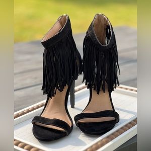 ‼️New‼️Steve Madden Black 'Staarz' Ankle Fringe Size 7.5